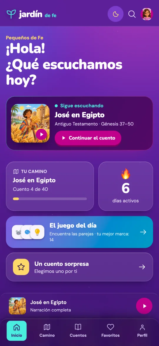 Pantalla de inicio